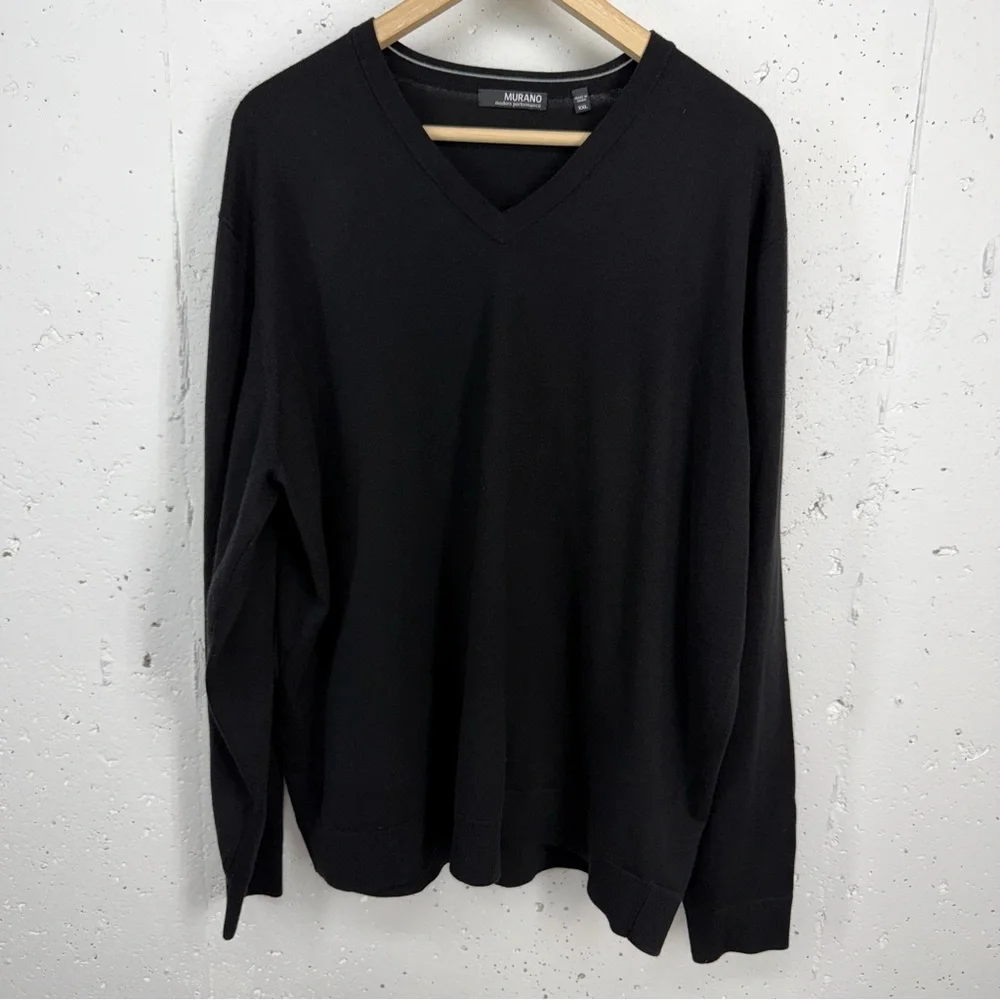 Murano Men’s Size XXL Black V Neck Sweater - Picture 3 of 16